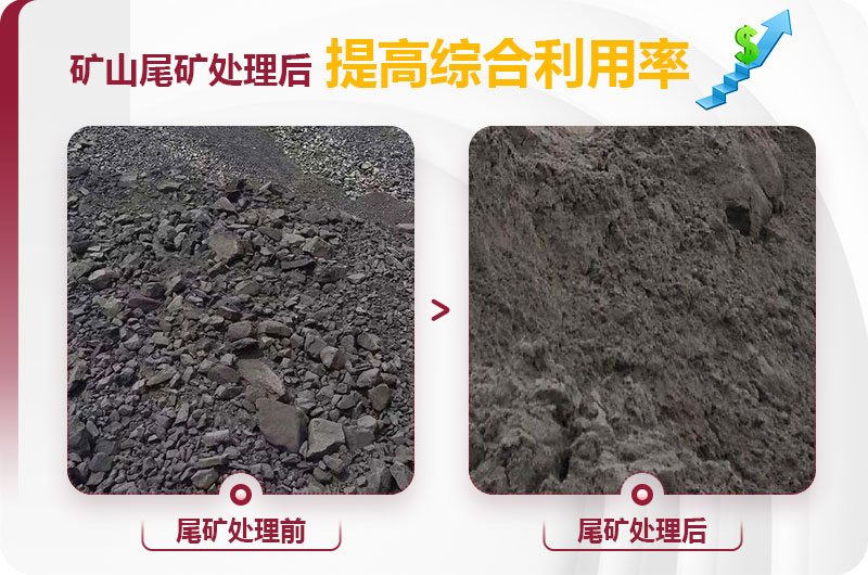尾礦處理前后對(duì)比